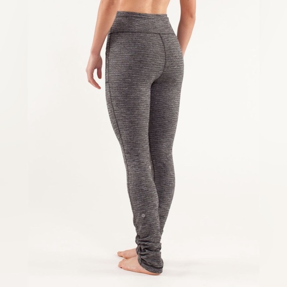 Lululemon Skinny Will Pant Pique Black Gray Full Length Size 6 - Picture 2 of 16